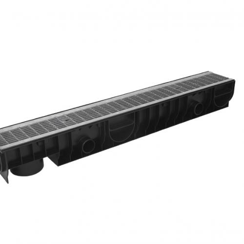 Лоток Ecoteck STANDART 100.125 h129 с решеткой сварной оцинкованной, кл. В125 - ТЛК Галеон | Надежный партнер в области каменной продукции и решений для благоустройства городских пространств.