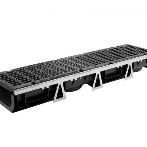 Лоток Ecoteck HEAVY 200.96 h116 с решеткой чугунной щелевой E600 (черный) - ТЛК Галеон | Надежный партнер в области каменной продукции и решений для благоустройства городских пространств.