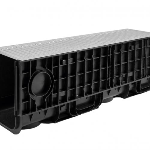 Лоток Ecoteck STANDART 200.326 h331 с решеткой стальной штампованной кл.А15 (черный) - ТЛК Галеон | Надежный партнер в области каменной продукции и решений для благоустройства городских пространств.