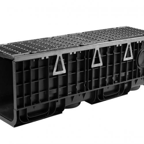 Лоток Ecoteck HEAVY 200.326 h351 с решеткой чугунной щелевой E600 (черный) - ТЛК Галеон | Надежный партнер в области каменной продукции и решений для благоустройства городских пространств.