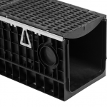 Лоток 300.339 h364 пластиковый HEAVY 300 с решеткой чугунной ячеистой (черный) - ТЛК Галеон | Надежный партнер в области каменной продукции и решений для благоустройства городских пространств.