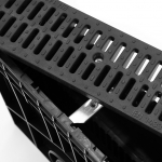 Пескоуловитель 100h435 пластиковый в сборе с решеткой 100 C250 полиамидной (черный) - ТЛК Галеон | Надежный партнер в области каменной продукции и решений для благоустройства городских пространств.