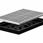 Придверный поддон 600х400 с решеткой стальной (черный) - ТЛК Галеон | Надежный партнер в области каменной продукции и решений для благоустройства городских пространств.