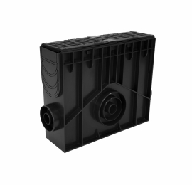 Пескоуловитель 100 h419 пластиковый в сборе с решеткой 100 чугунной поперечной С250 (черный) - ТЛК Галеон | Надежный партнер в области каменной продукции и решений для благоустройства городских пространств.