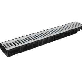 Лоток Ecoteck STANDART 100.65 h69 с решеткой стальной, кл. А15 - ТЛК Галеон | Надежный партнер в области каменной продукции и решений для благоустройства городских пространств.