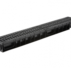 Лоток Ecoteck MEDIUM 100.65 h85 с решеткой пластиковой, кл. C250 (черный) - ТЛК Галеон | Надежный партнер в области каменной продукции и решений для благоустройства городских пространств.