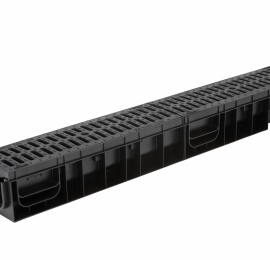 Лоток Ecoteck MEDIUM 100.95 h115 с решеткой пластиковой, кл. C250 (черный) - ТЛК Галеон | Надежный партнер в области каменной продукции и решений для благоустройства городских пространств.