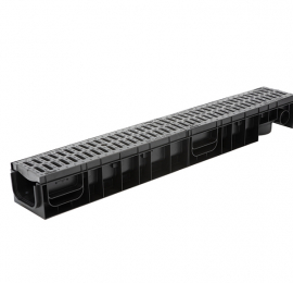 Лоток Ecoteck MEDIUM 100.95 h115 с решеткой пластиковой, кл. C250 (металлик) - ТЛК Галеон | Надежный партнер в области каменной продукции и решений для благоустройства городских пространств.