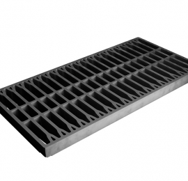 Решетка дождеприемника ДБ-2 продольная В125 (черный) - ТЛК Галеон | Надежный партнер в области каменной продукции и решений для благоустройства городских пространств.