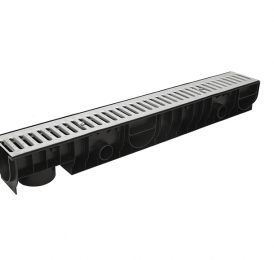 Лоток Ecoteck STANDART 100.125 h129 с решеткой стальной, кл. А15 - ТЛК Галеон | Надежный партнер в области каменной продукции и решений для благоустройства городских пространств.