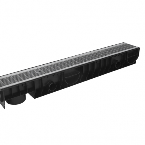 Лоток Ecoteck STANDART 100.125 h129 с решеткой сварной оцинкованной, кл. В125 - ТЛК Галеон | Надежный партнер в области каменной продукции и решений для благоустройства городских пространств.