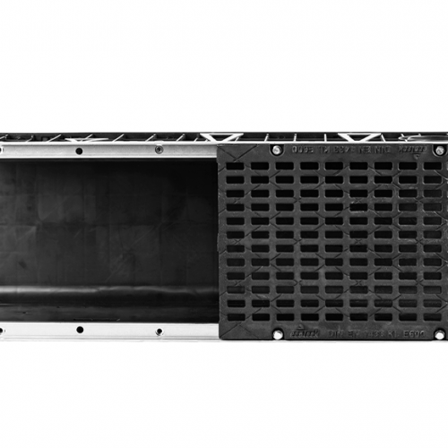 Лоток 300.339 h364 пластиковый HEAVY 300 с решеткой чугунной ячеистой (черный) - ТЛК Галеон | Надежный партнер в области каменной продукции и решений для благоустройства городских пространств.